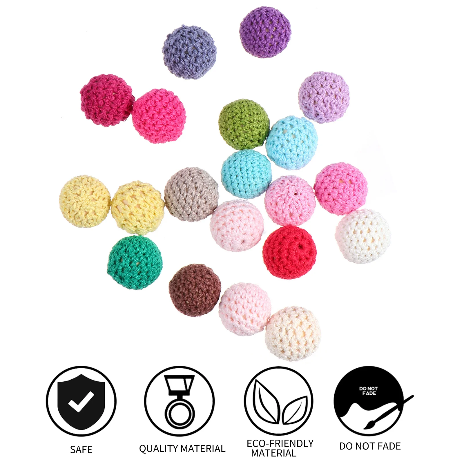 

20Pcs Christmas Knitted Ball Ornaments Festive Pendant Decoration for Party Home Office Holiday Christmas Knitted Ball Pendant