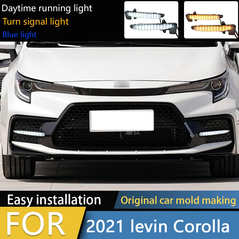 

1Set LED DRL Daylight Yellow Turn Signal Car Daytime Running Light foglights For Toyota Corolla SE XSE 2020 2021 2022 2023