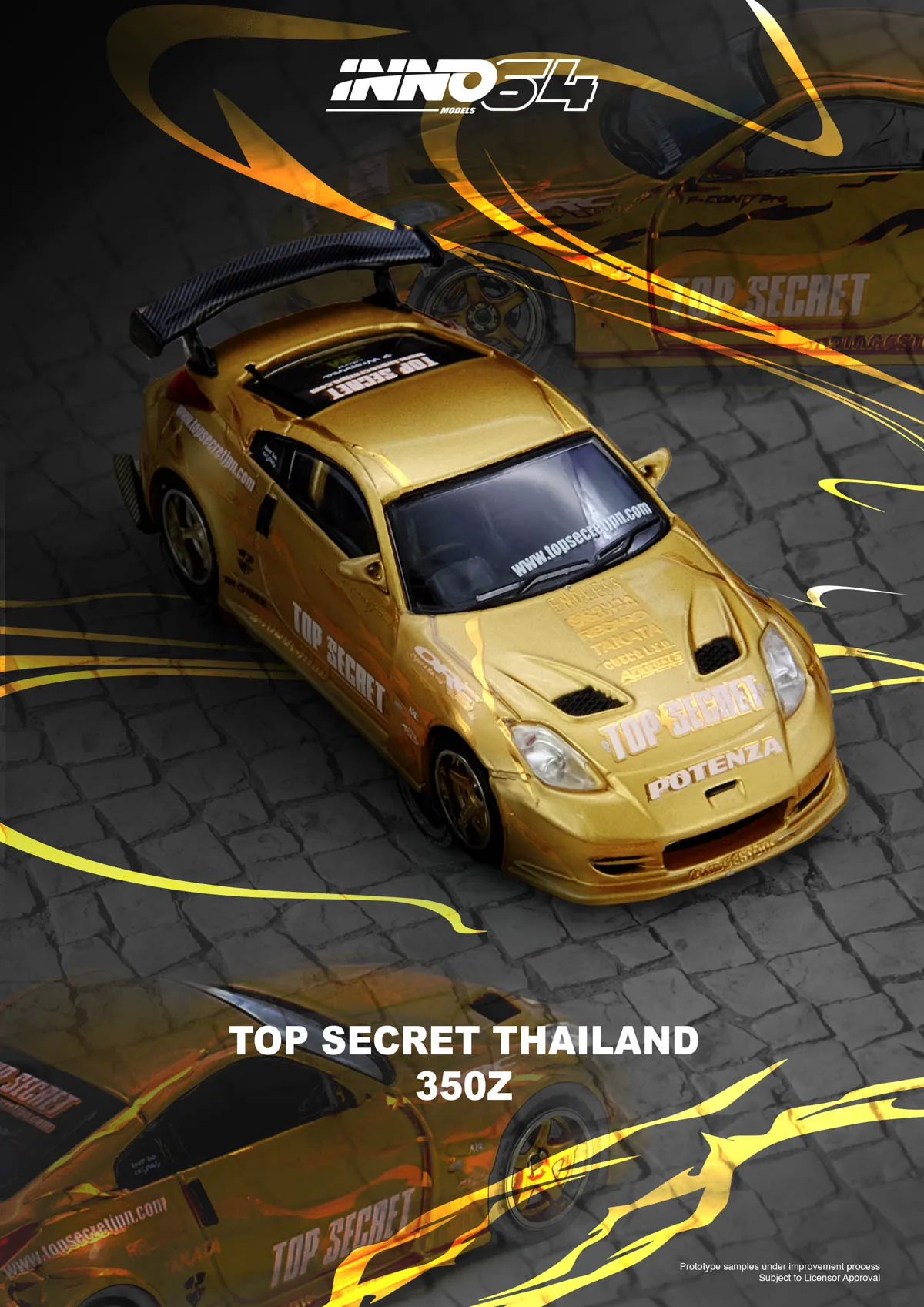 INNO 1:64 TOP SECRET THAILAND 350Z Diecast-Modellauto