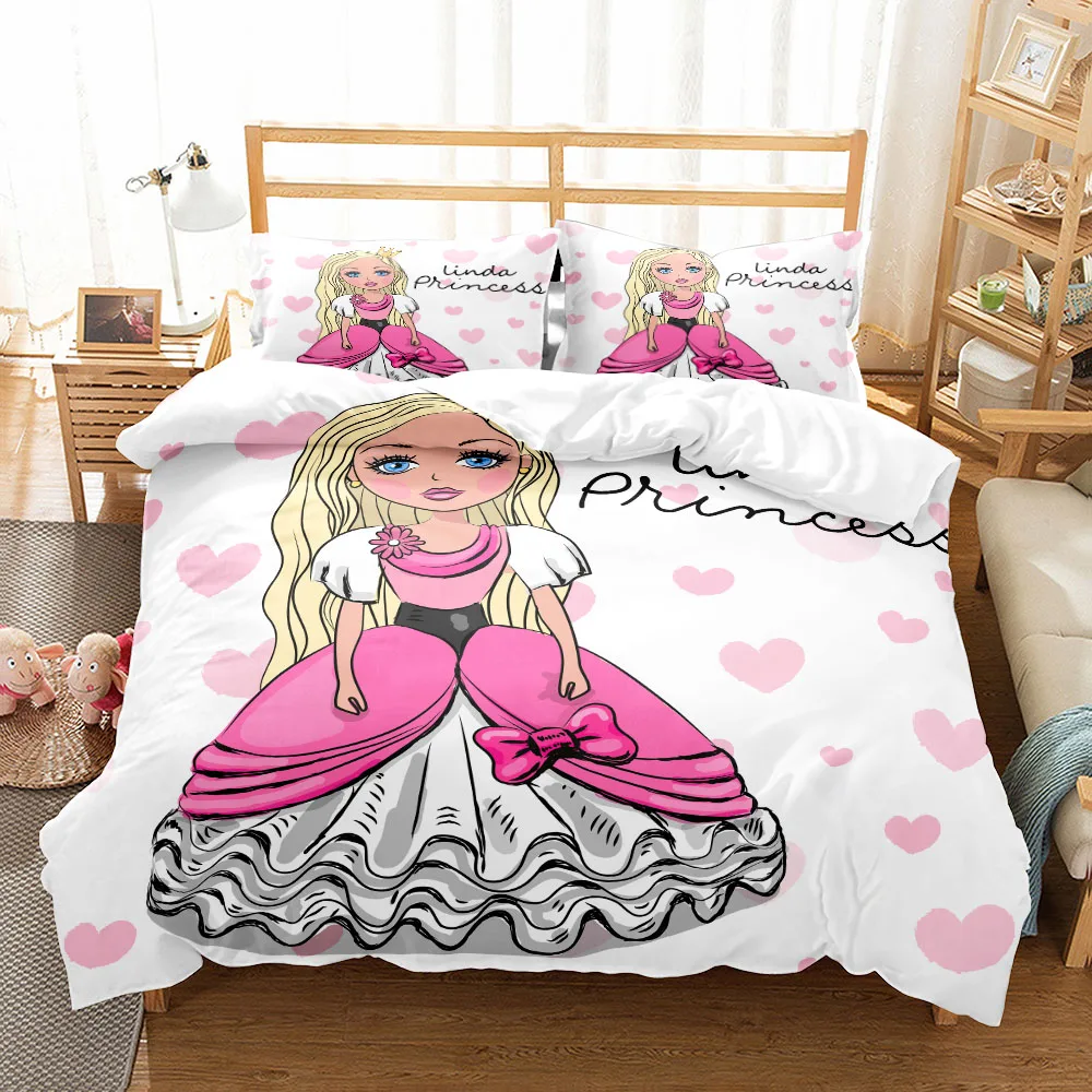 Personalised Duvet Set, Custom Duvet Cover, Girls Bedroom Set, White Bedding Set, Customised Bedding