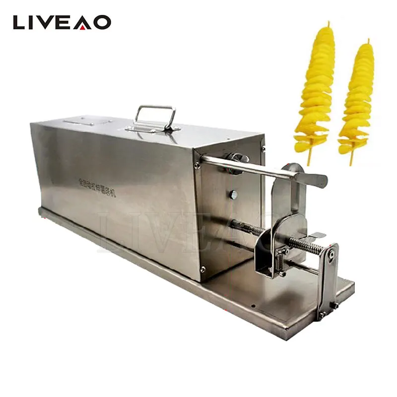 Potato Chip String Rotate Potato Chips Tower Tornado Cutter Electric Spiral Cutting Machine Chips Machine