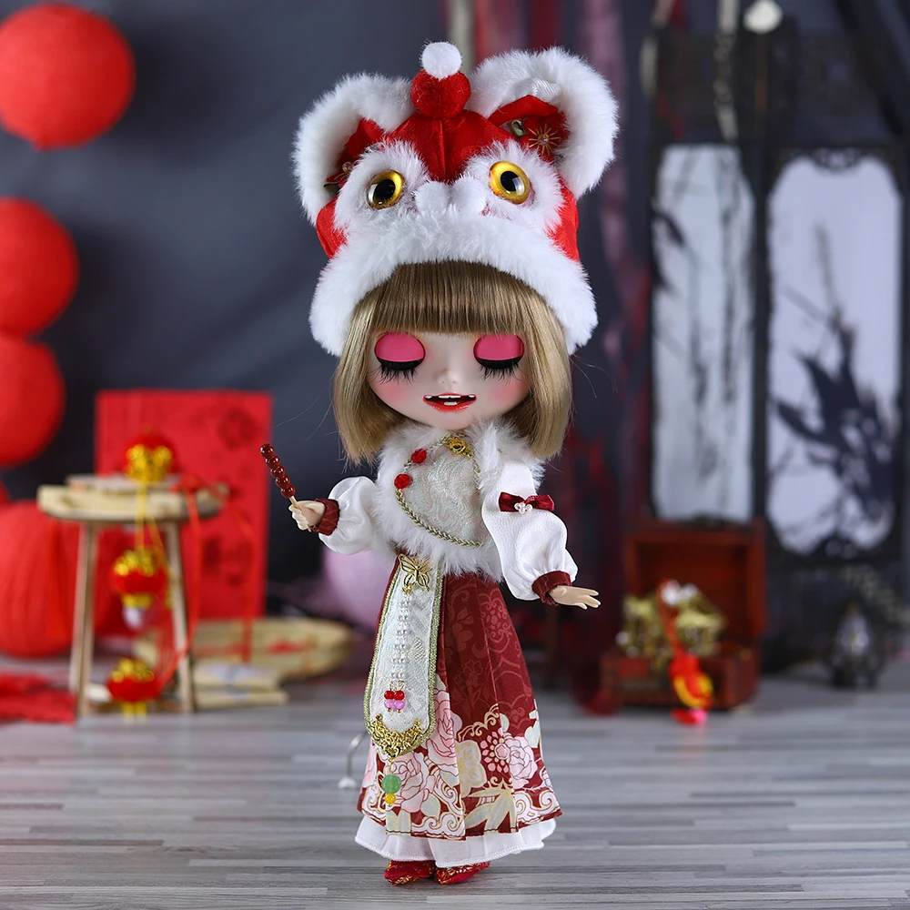 

ICY DBS Blyth 1/6 кукла 30 см белая кожа с матовым лицом ручная роспись красочный костюм льва знаменитостей bjd кукла полный комплект SD