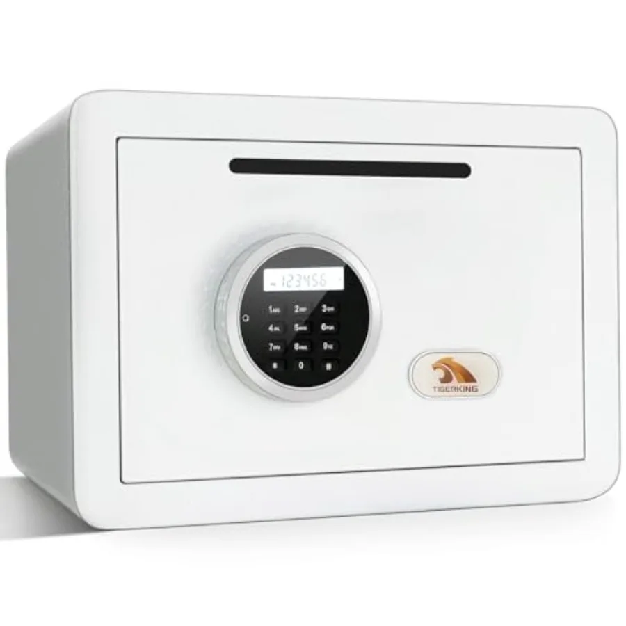 

Цифровой сейф Drop Safe с кодовой панелью, белый, маленький, для дома и бизнеса, 1.2 куб. фута, для легкого хранения наличных и ценностей, повышенная безопасность