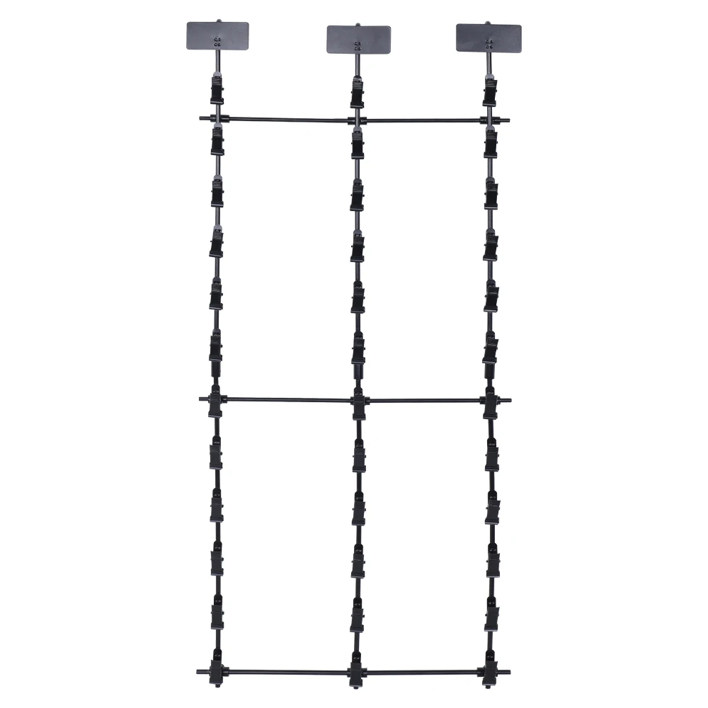 Customizable Three-Row Metal Snack Display Hanger Rack Iron Lays Potato Chips Clip Strip