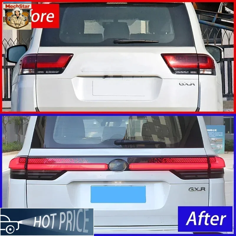 

For Toyota Land Cruiser 2022-2023 Auto Rear Back Lamps Upgrade Dynamic Through Taillights Accessories LED Car Assembly Taillight