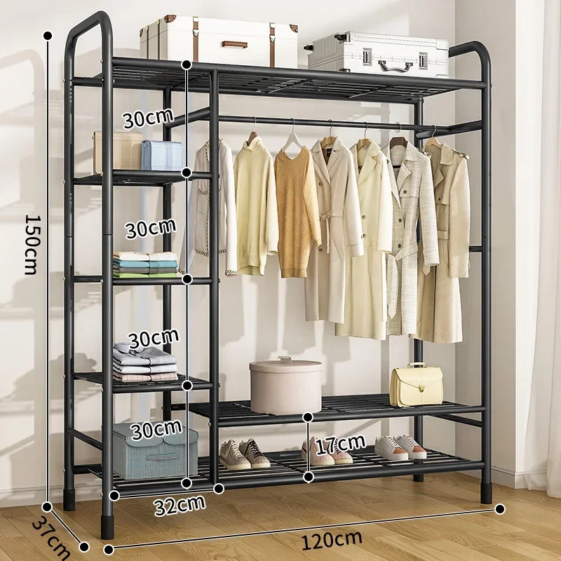 Large Metal Coat Rack Shoe Bench Space Saving Modern Shelf Cabinets Floor Hanger Bedroom Storage Porte Manteau Room Furniture