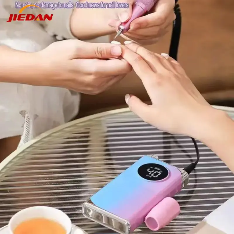 40000RPM Cordless Electric Portable Rechargeable Nail Art Manicure Nail Drill File Drill Nails Professional Electric