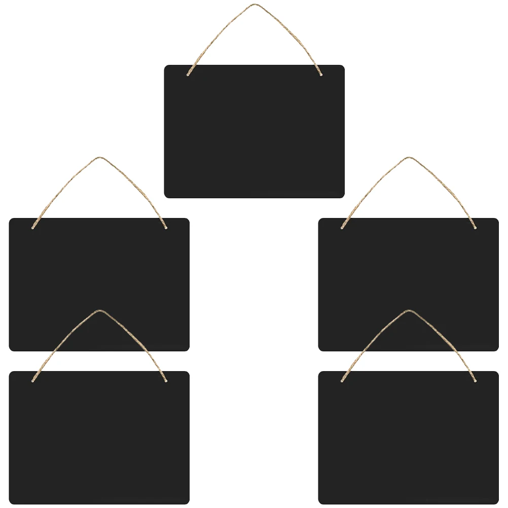 

5 Pcs Small Blackboard with Lanyard Boards Chalkboard Signs Message Hanging Note