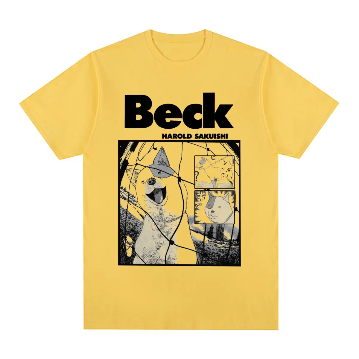 Beck Vintage T-shirt Mongolian Chop Squad Anime Print Art Cotton