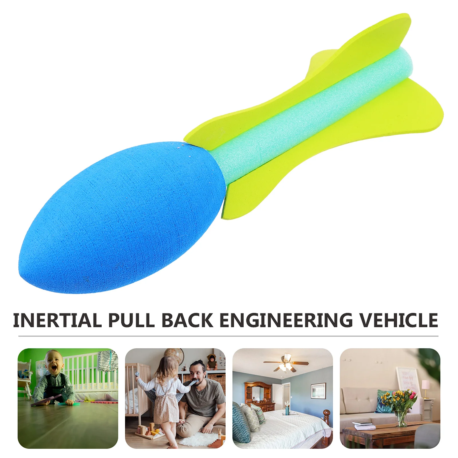 1pc Soft Educational Rocket Lightweight Flying Throwing Outdoor Indoor Play Launcher For Kids Children Casual Fun Party Favors