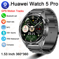 Smartwatch Man For Huawei GT5 Outdoor GPS Sport Track Bluetooth Call Compass Heart Rate NFC Music Waterproof Weather Smartwatch