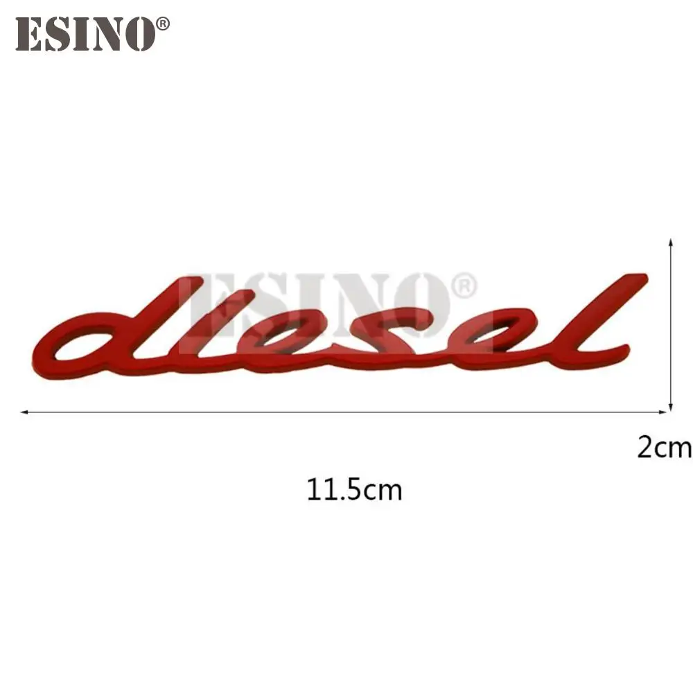 Car Styling 3D Diesel Metal Chrome stop cynkowy Logo symbol przypinka samochodowa ciało bagażnik Fender Adhensive godło akcesorium samochodowe