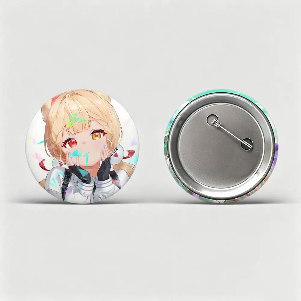 ZZZ Cute A-Alice  Badges Creative Tinplate Round Button PinsBrooch Badge Clothes Backpack Custom