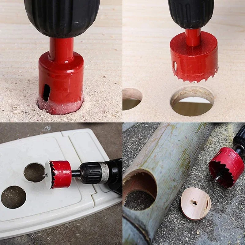1pc M42 20mm-200mm Adjustable Hole Saw Drill Bit for Metal, Wood, Gypsum Board - Durable Cutting Tool for Various DIY Projects