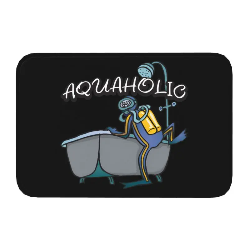 Custom Funny Scuba Diving Door Floor Bath Kitchen Mat Anti-Slip Indoor Dive Divers Doormat Garden Entrance Carpet Rug