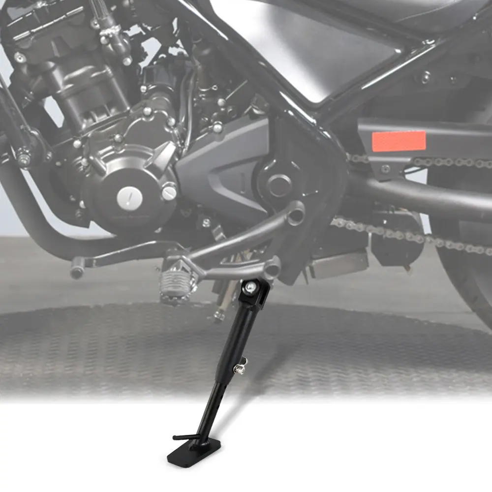 Motorcycle Adjustable Kickstand Foot Side Stand Fit For Honda Rebel CMX 300 Rebel CMX 500 2017 2018 2019 2020 2021 2022 2023