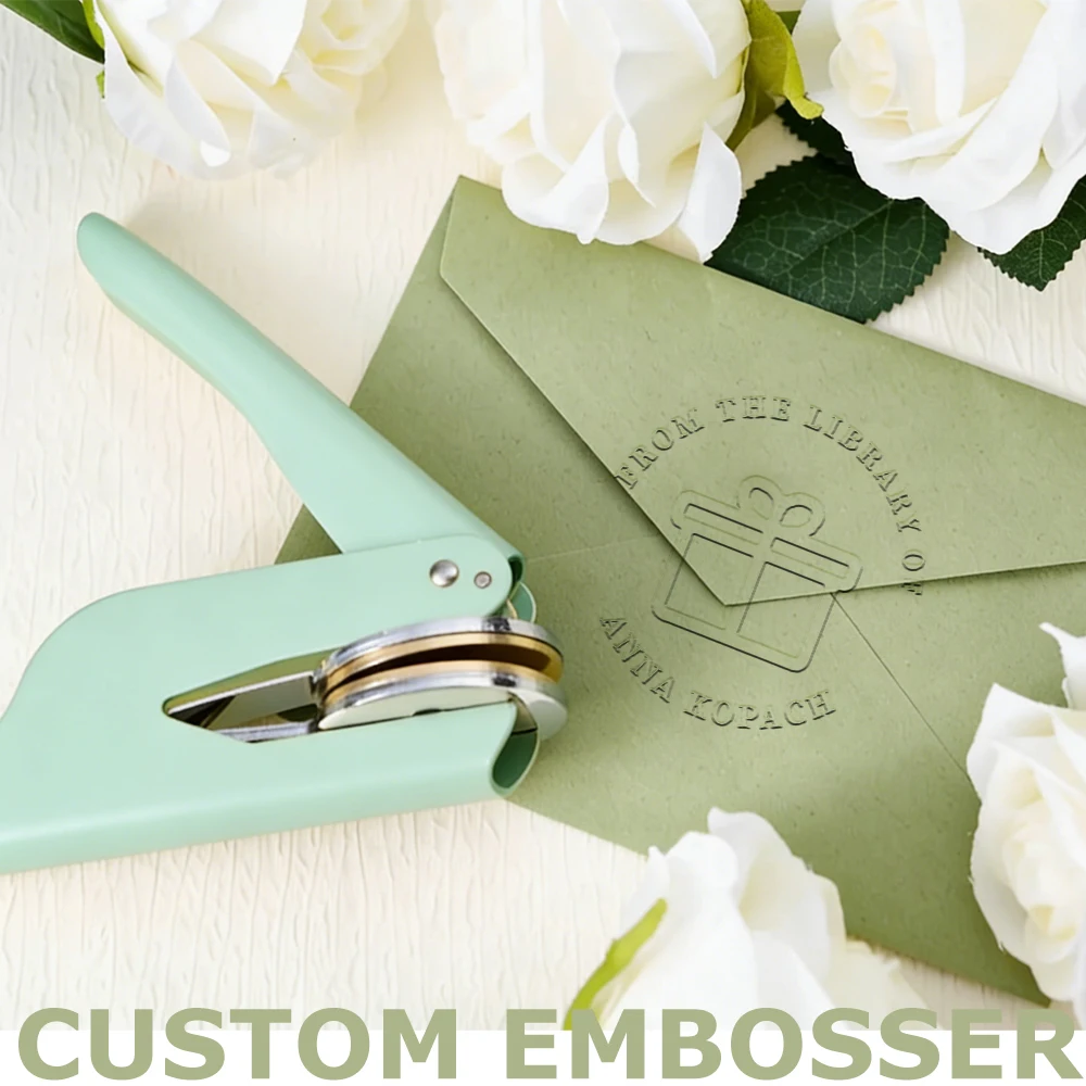 

Из библиотеки персонализированного штампа для тиснения книг, индивидуальная печать для тиснения листов, декор для подарочной карты для любителей книг «сделай сам»