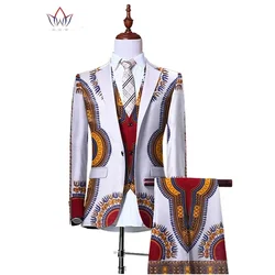 (Jacket+Vest+Pants)Blazers for Men 3 Piece Slim Fit Cowboy Wedding Men Suit Retro Gentleman Mens' African Clothing 6XL WYN230