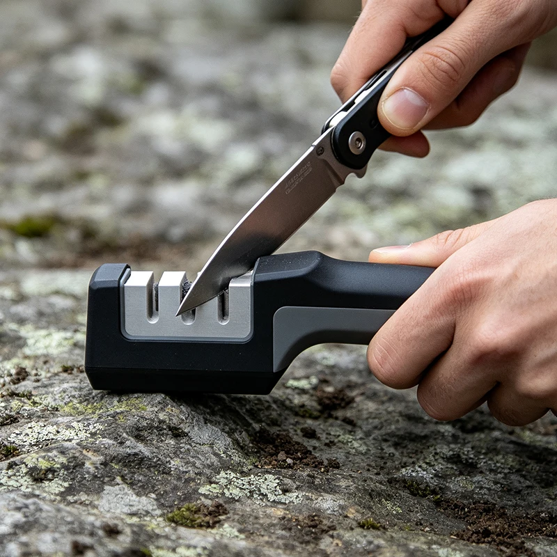 Newest Two-angle Roller Knife Sharpener, 15°/20°Fixed-angle Knife Sharpener, Kitchen Knife Sharpening System Whetstone Sets Hot