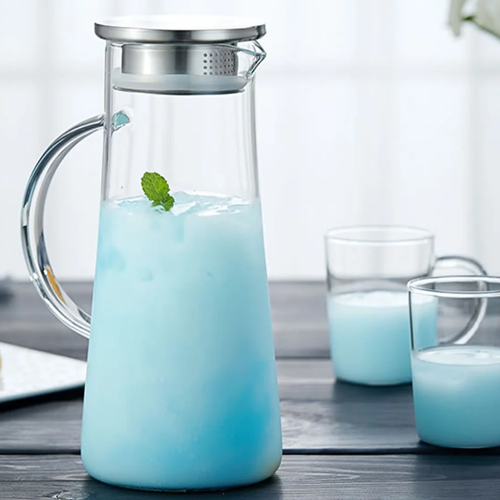 

Pitcher with Lid Large Capacity Water Bottle for Kitchen Household Tea Transparent