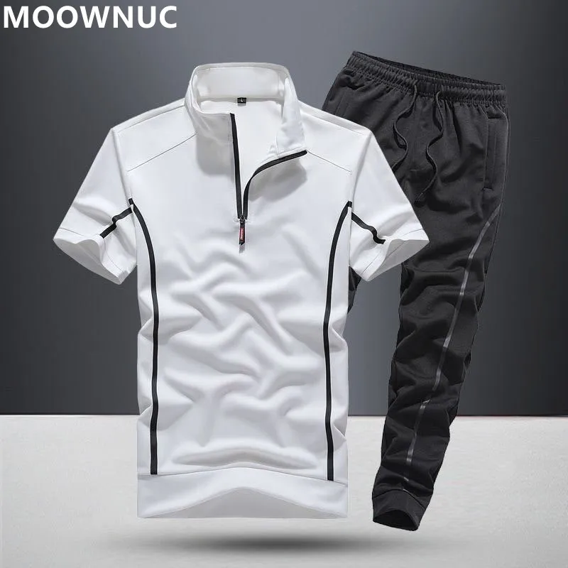 2023 Summer New Men\'s Classic Fashion Short Sleeve T-shirt Suit Men\'s Casual Comfort Large Size High-Quality Sports Suit M-5XL