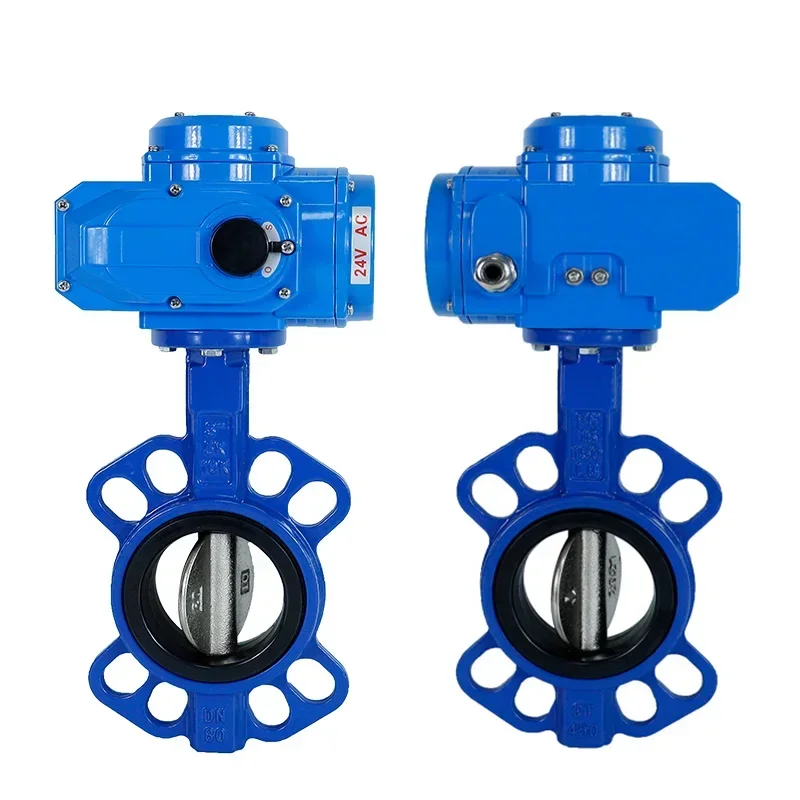 High speed 2inch-12inch IP67 Electric control Butterfly Valve with on off and Modulating Actuator AC 220V