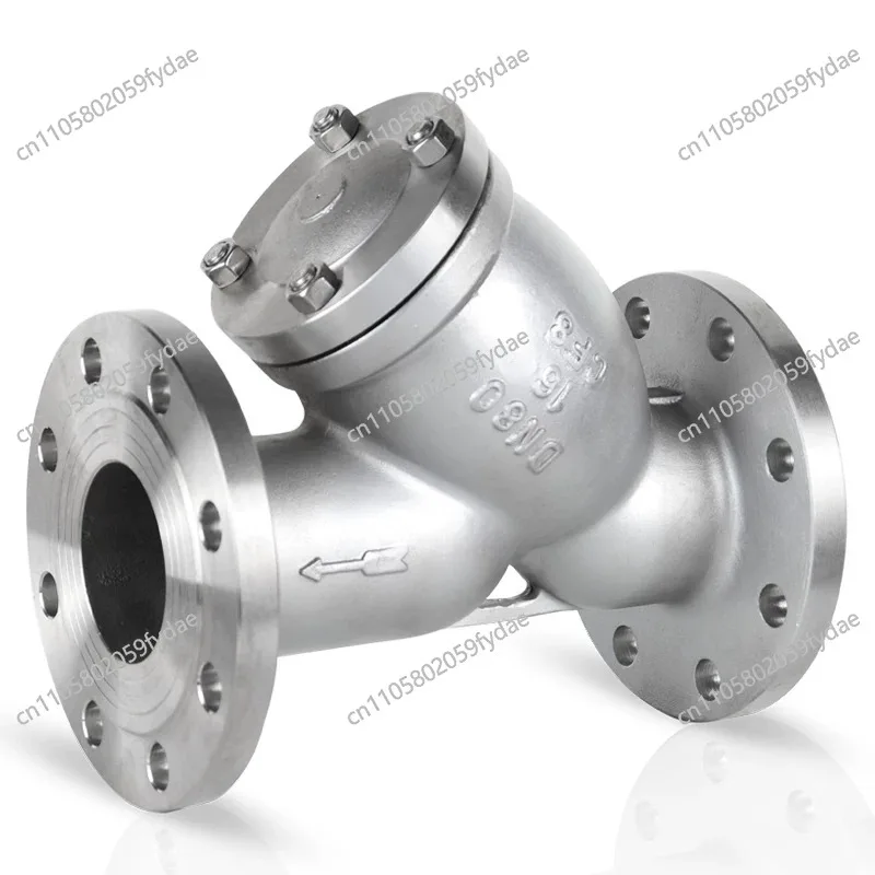 New 304 Stainless Steel Flanged Filter Y Type Filter GL41W-16P Flanged Steam Filter Valve