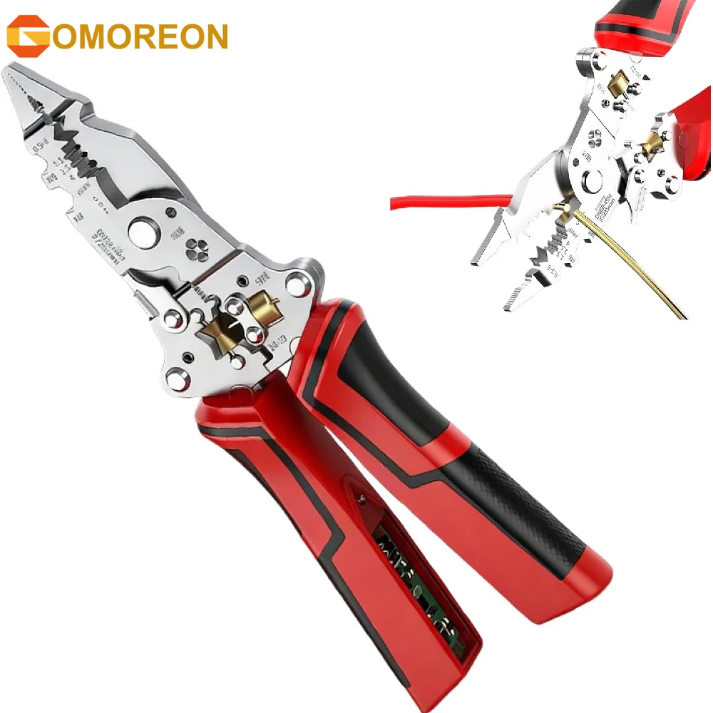 1Pcs Wire Stripping Pliers,Rechargeable Wire Strippers Tool with Voltage Tester&Alarms,Heavy-Duty Electrical Pliers&Wire Cutters