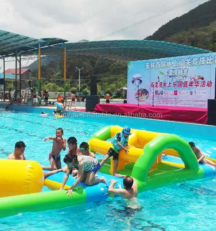 Inflatable Water Park Obstacle Course For Sale Large Outdoor PVC Trampoline Lake Commercial Water Park Manufacturer