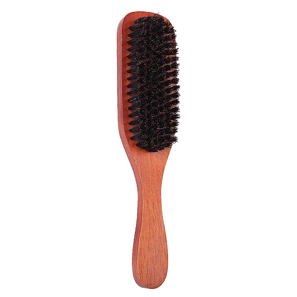 Slick Back Hairbrush Hairstyling Comb Beauty Tool Bristle Wooden Smooth