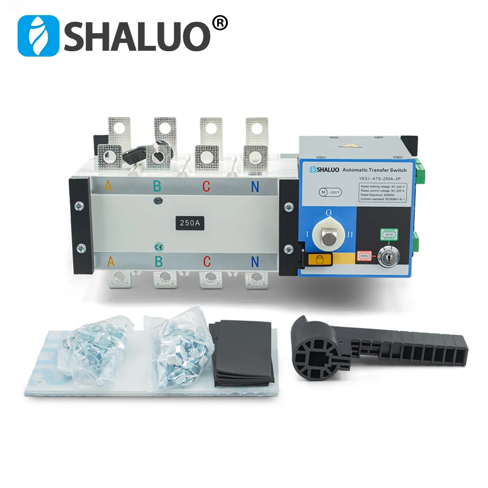 Imagem -02 - Interruptor de Transferência Automática para Gerador Diesel Módulo de Controle Peças do Disjuntor Ats Dual Power Novo 220v ac 100a 160a 250a 4p