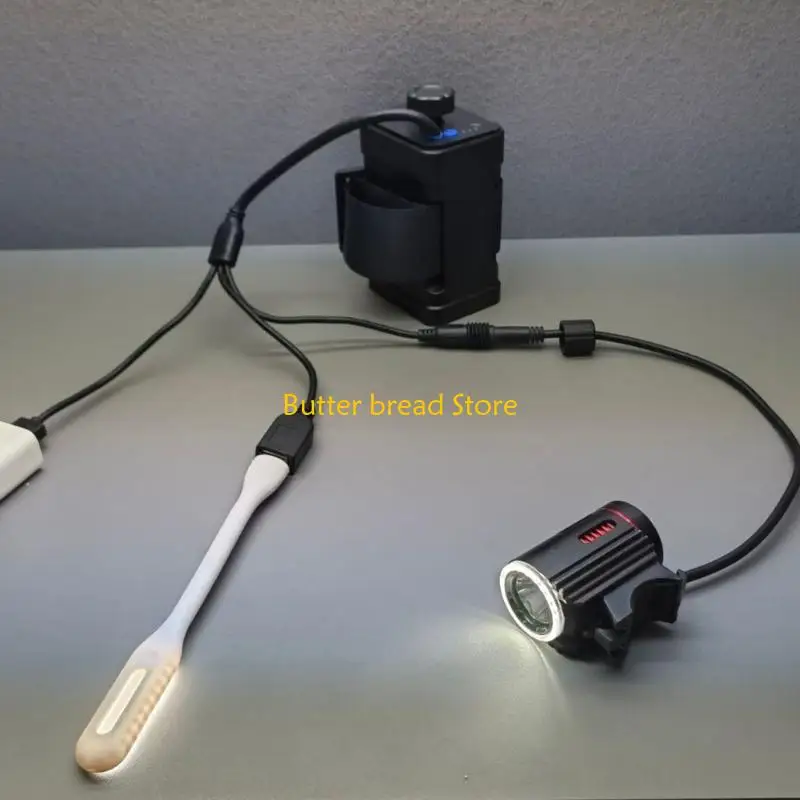 W89C المحمولة 18650 بطارية غرفة 8.4 فولت مصدر الطاقة 21700 بطارية تخزين مع واجهات USB للإضاءة دراجة خارجية #1