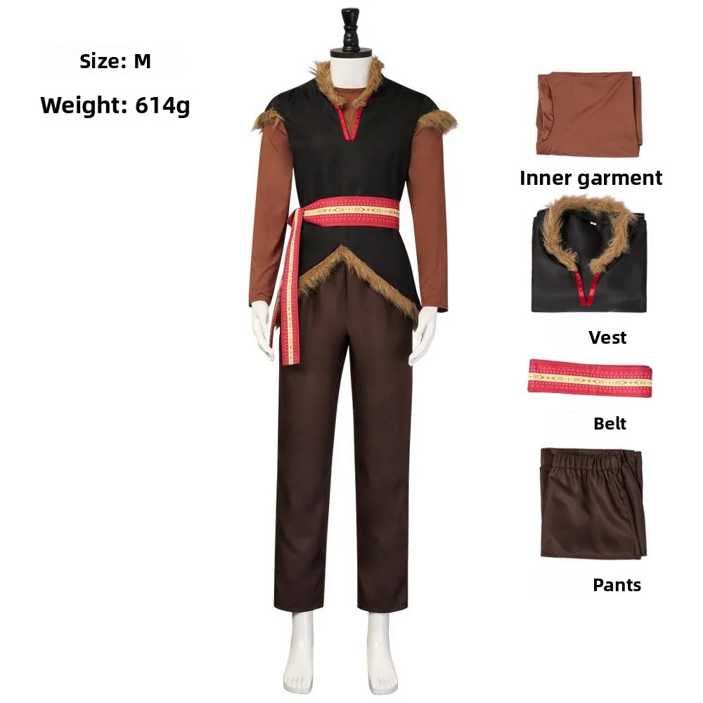   2 Kristoff Bontkraag Cosplay Kostuum Halloween Prins Rollengplang Chinese Productie 2025 Lente ting