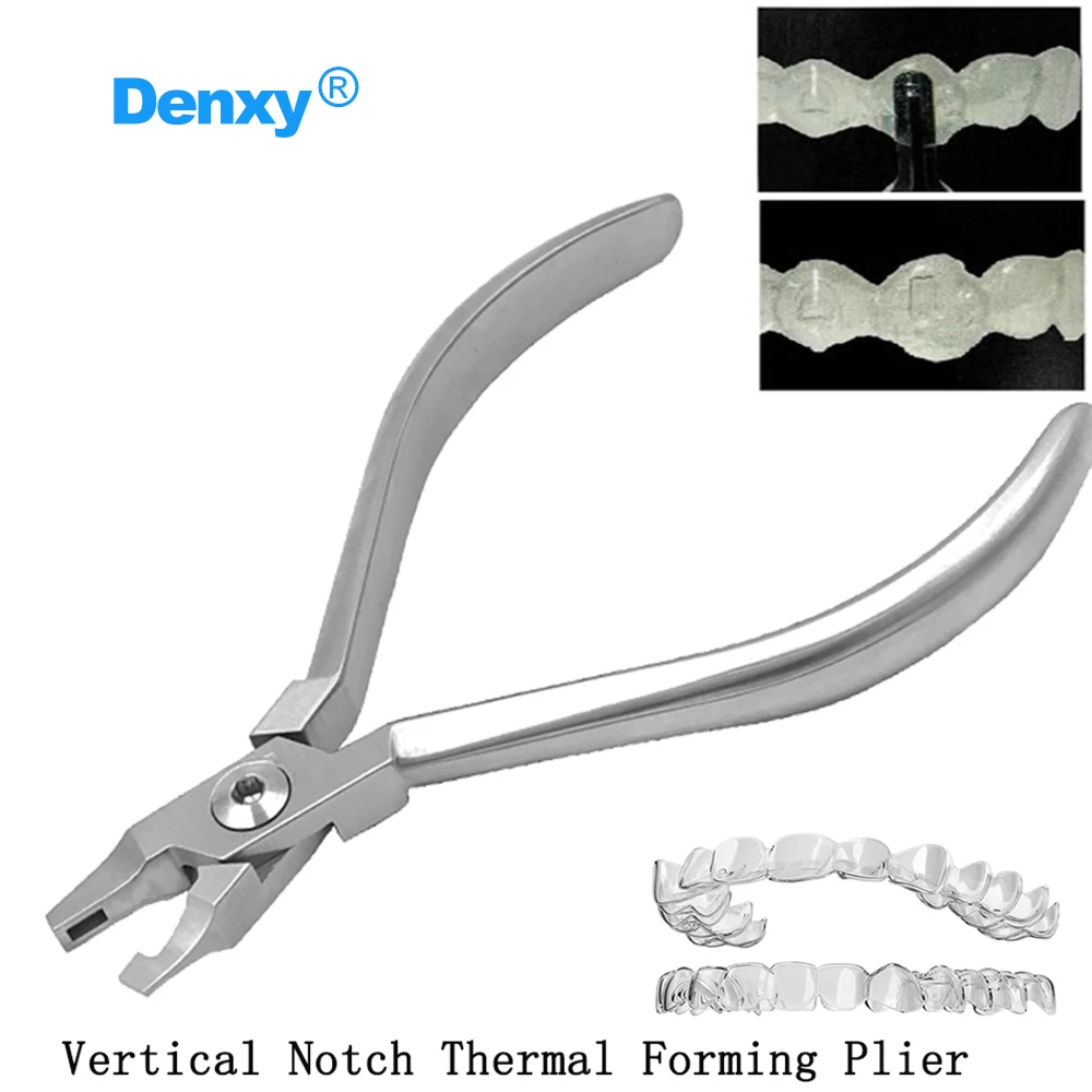 DENXY High Quality Dental Orthodontic Aligner Pliers Vertical Notch Thermal Forming Pliers Retainer Invisable Brace Pliers