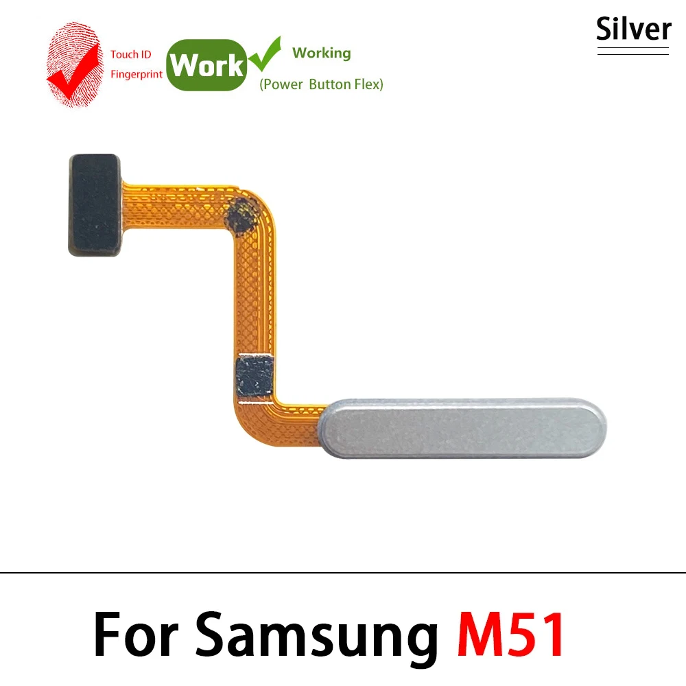 Home Button Flex Cable For Samsung M31 M31S M51 M62 M14 M23 5G Fingerprint with Power Button Touch Sensor Flex Ribbon