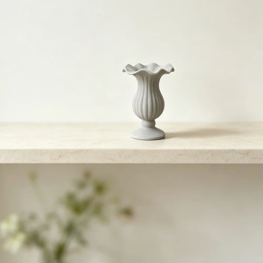 3D Printed Vintage Style Pedestal Vase Great Gift For Flower Lovers Art Collectors And Refined Home Decor Enthusiasts