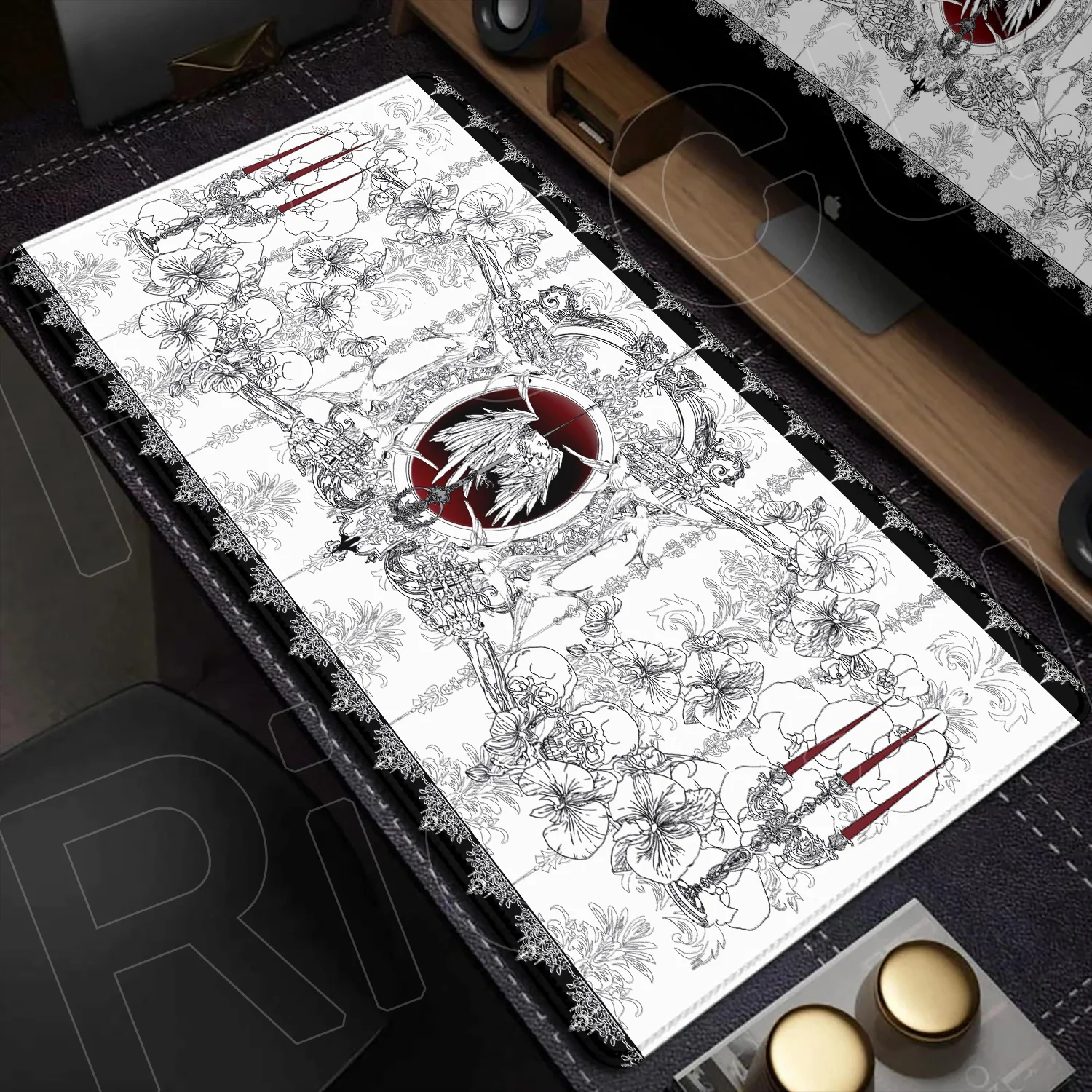 XXL dark style Gothic Mouse Pad Rug Large Gaming Table Cushion Non-slip Laptop Tablet Mousepad Desk Mat PC Accessories Playmat