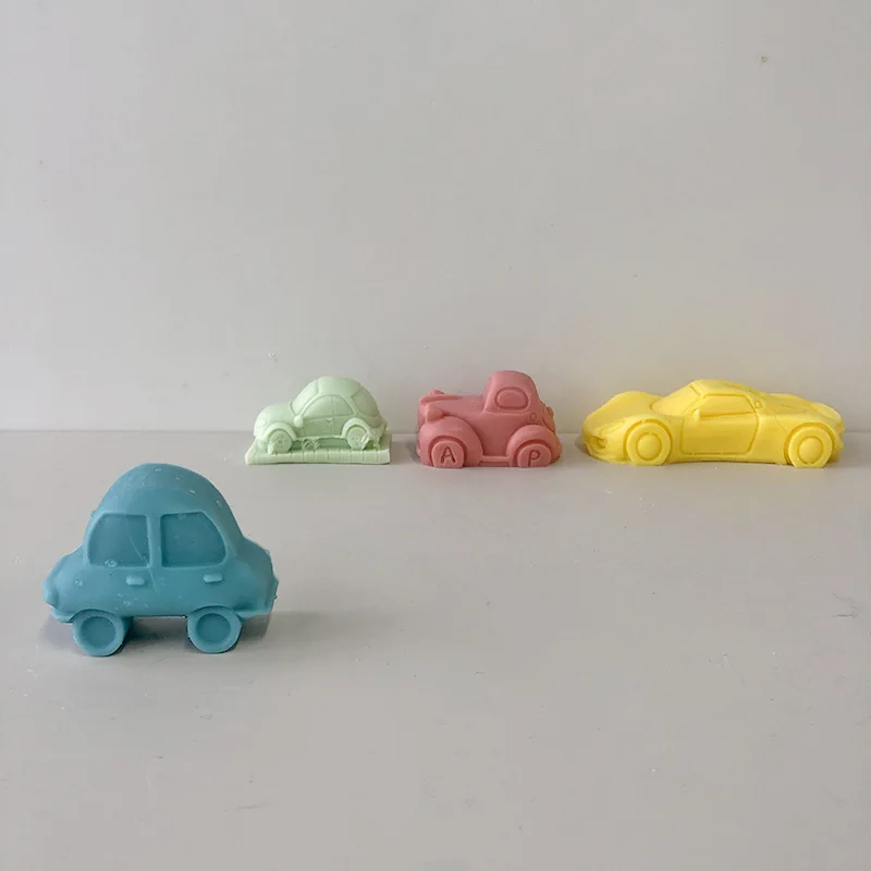 3D Car Cake Decor Soap Mold Cars Shape Mini Cute House Craft Art Silicone Molds Silicone Candle Molds