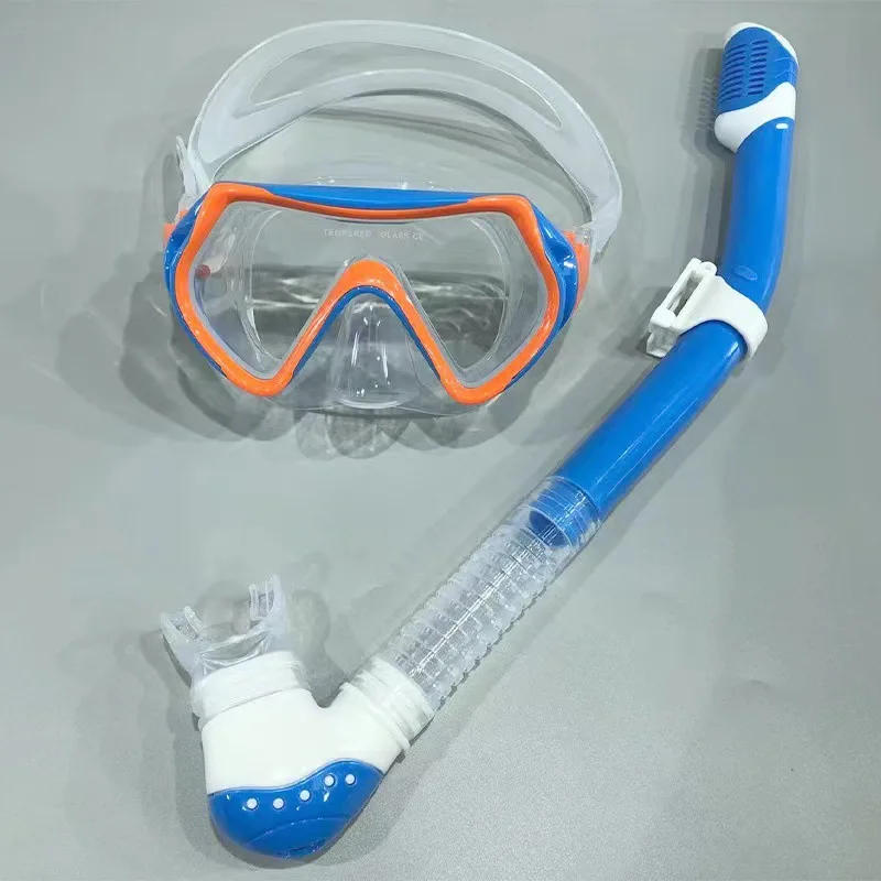 Kids Diving Mask Set, Silicone Full Dry Snorkel, Underwater Swimming Gear for Children Scuba Use