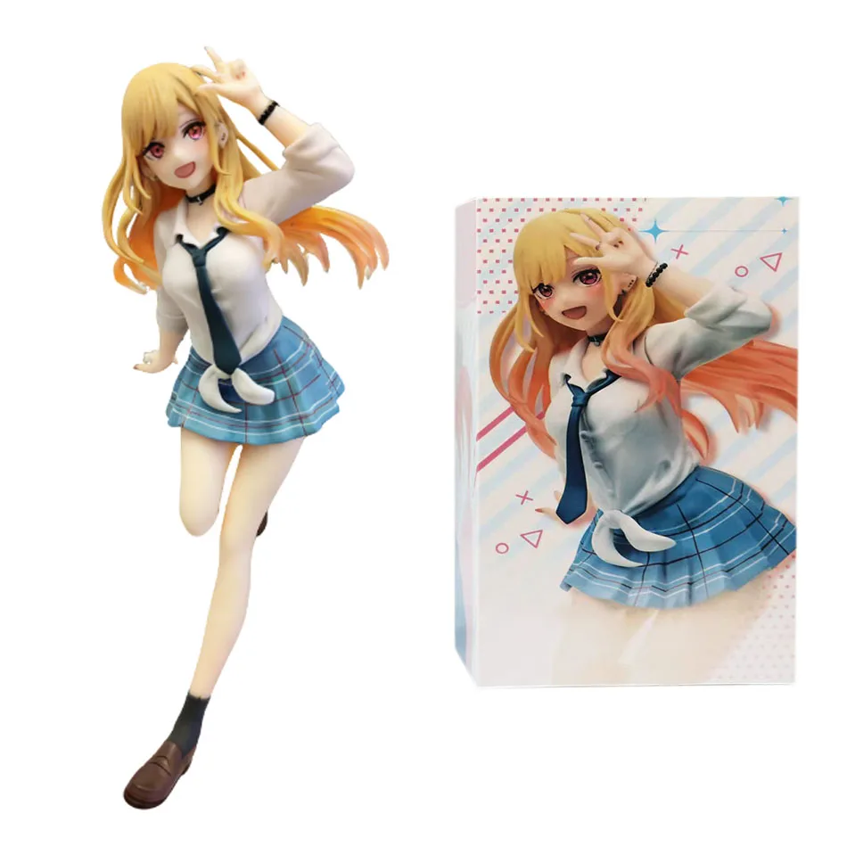 Image of Neue My Dress Up Darling Kitagawa Marin Schuluniform-Stil PVC Anime-Figur Sammlerstück Actionfigur Modell Niedliches Neujahrsgeschenk