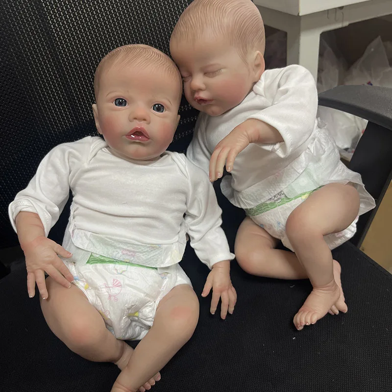48cm 리본 인형 잠자는/깨어있는 프리미어스 신생아 크기 실물 같은 3D 피부와 보이는 정맥 무네카 리본