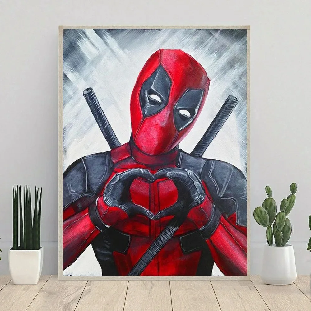 5D DIY Diamond Painting Deadpool Full Round Diamond Mosaic Marvel Home Decor Perfect Gift
