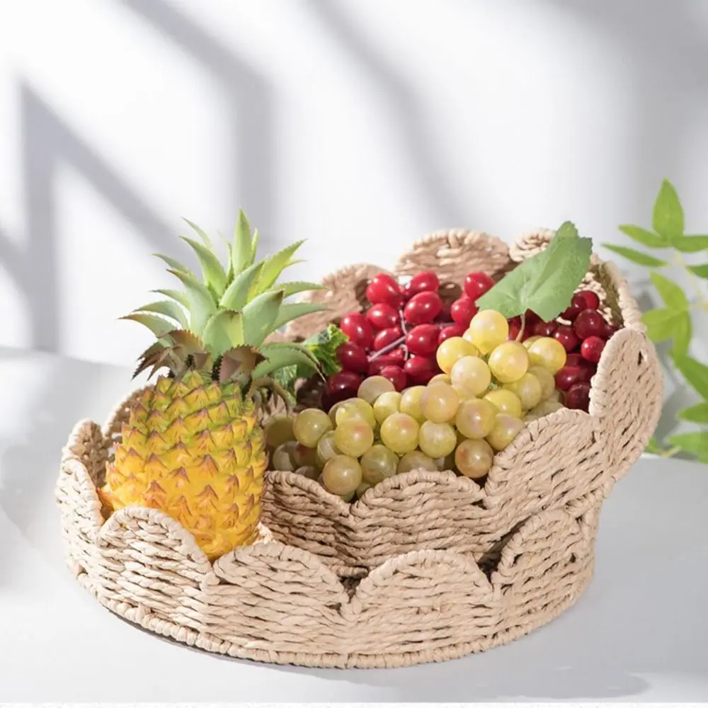 

Japanese Style Fan-shaped Storage Basket Decorative Eco-Friendly Multipurpose Storage Basket Handmade Paper Rope Basket