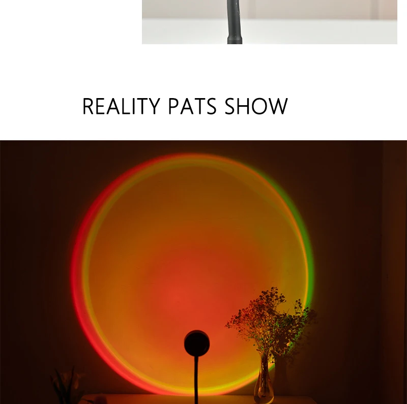 LED Sunset Lamp Nightlights USB Projector Birthday Party Decoration Mood Lights For Bedroom Living Room Wall Photography_maomaolike.com