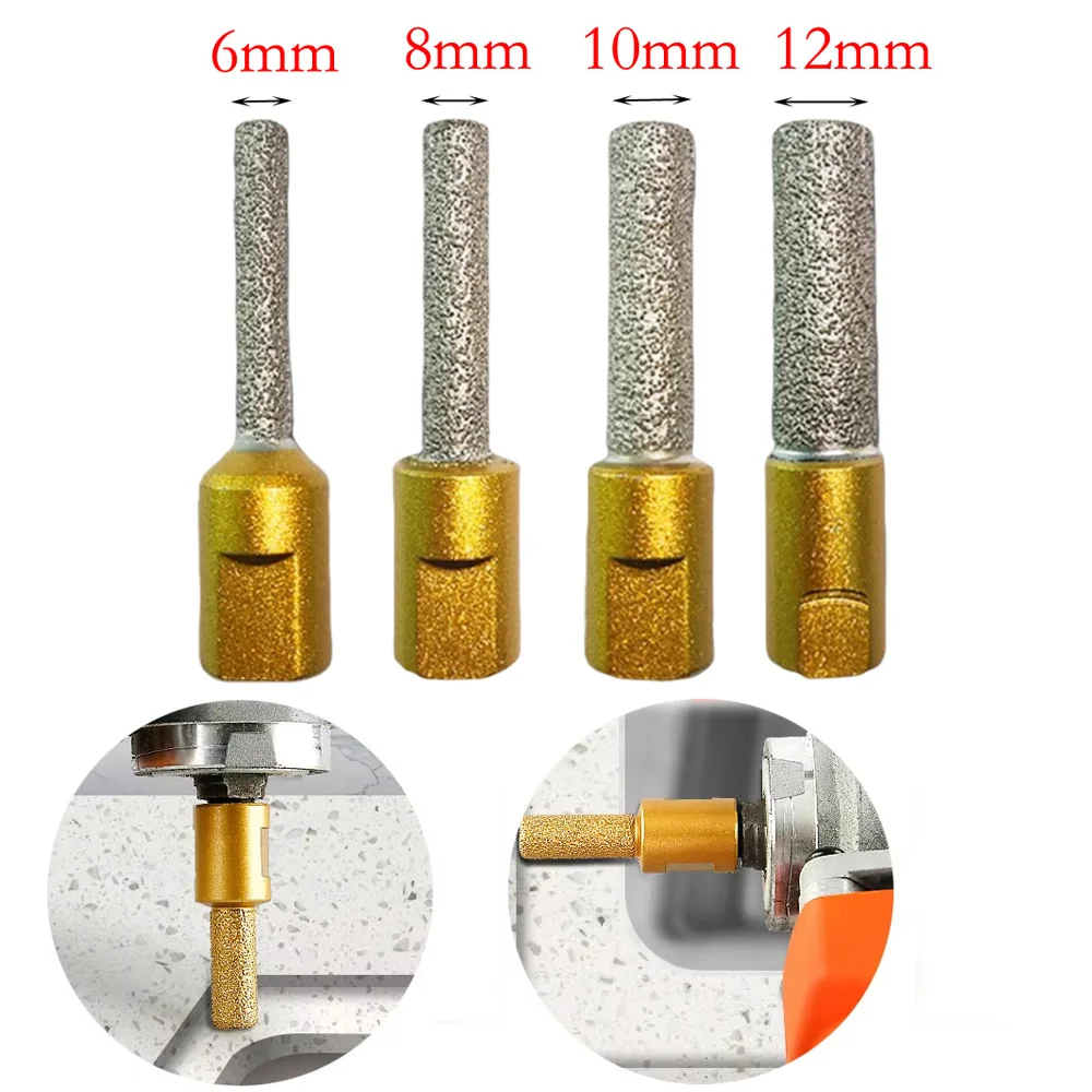

1 шт. 6/8/10/12 мм паяное корончатое сверло для M10, открывалка для отверстий с резьбой для гранитной плитки, мрамора, аксессуары для угловой шлифовальной машины