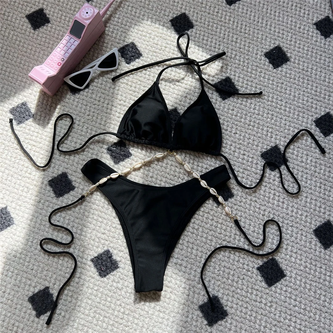 5 Farben, sexy Neckholder-Bikini im Shell-Stil, brasilianischer Bikini, Damen-Badeanzug, zweiteiliges Bikini-Set, Badebekleidung, Badeanzug, Modell V5469. – Detail 35