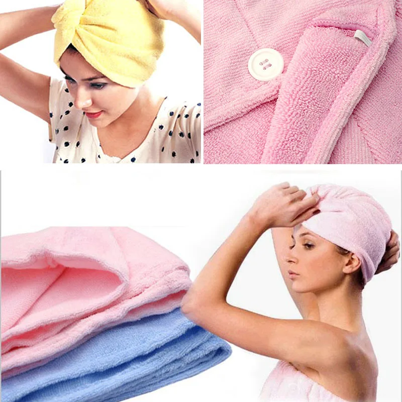 Lady's Magic Hair Drying Towel/Hat/Cap Quick Dry Bath