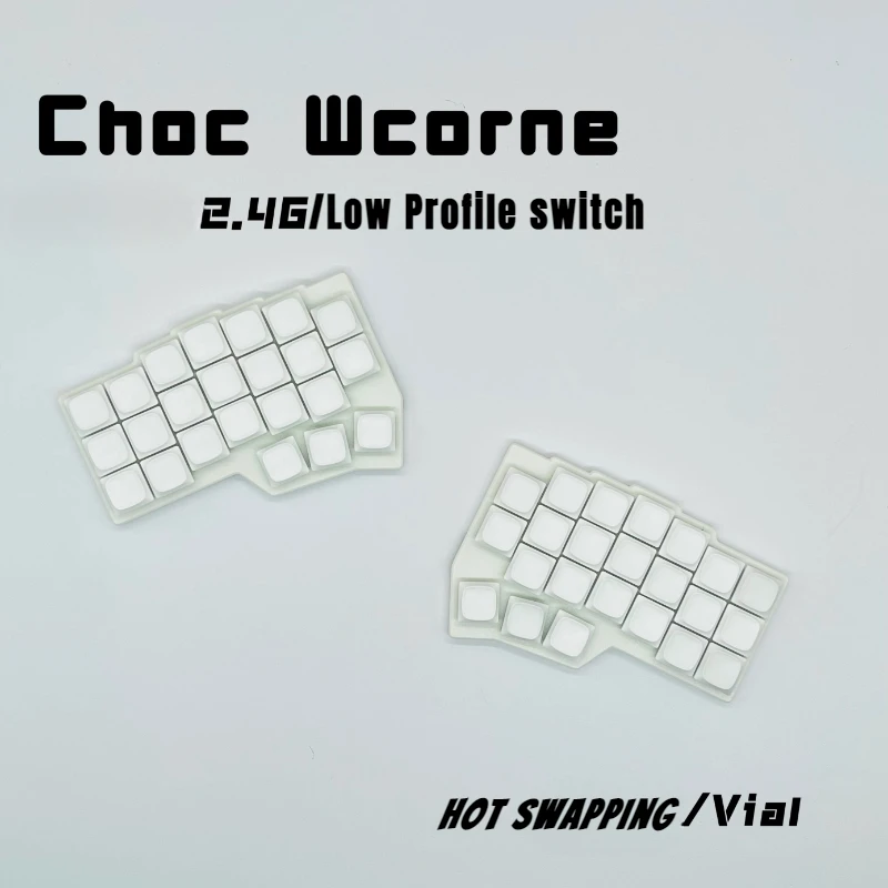

CORNE V4.1 Комплект беспроводной разделенной клавиатуры CHOC kailh Низкопрофильный переключатель VIAL Специальная горячая замена Эргономичные игровые механические клавиатуры