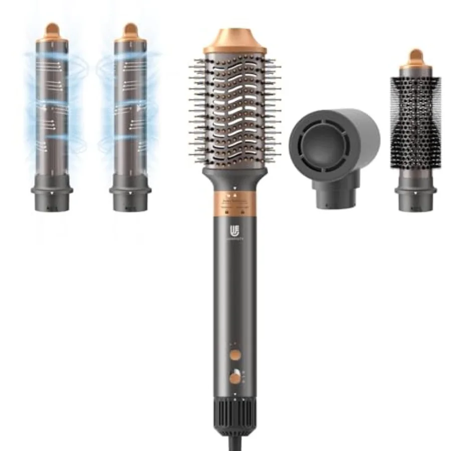 

Hair Dryer Hot Air Styler: High-Speed Blow Dryers with Negative Ionic for Fast Drying Frizz Control, Airflow Auto Wrap Curling