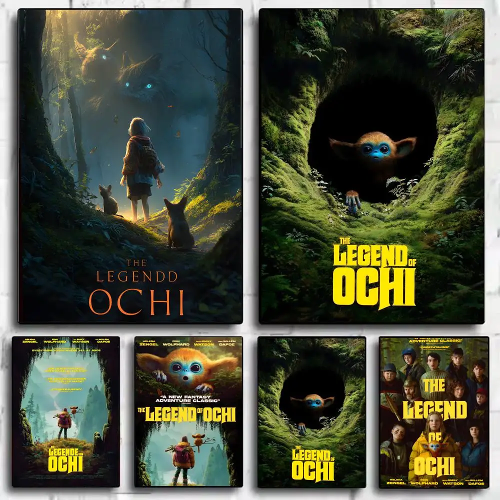 Pôster do filme T-The Legend of Ochi, impressão em tela com moldura para decoração de parede de escritório, sala de jantar, banheiro